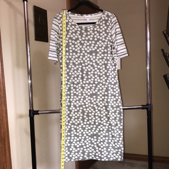 LuLa Roe Dress, Julia, Gray/White, Sz L, NWT! - Picture 7 of 12